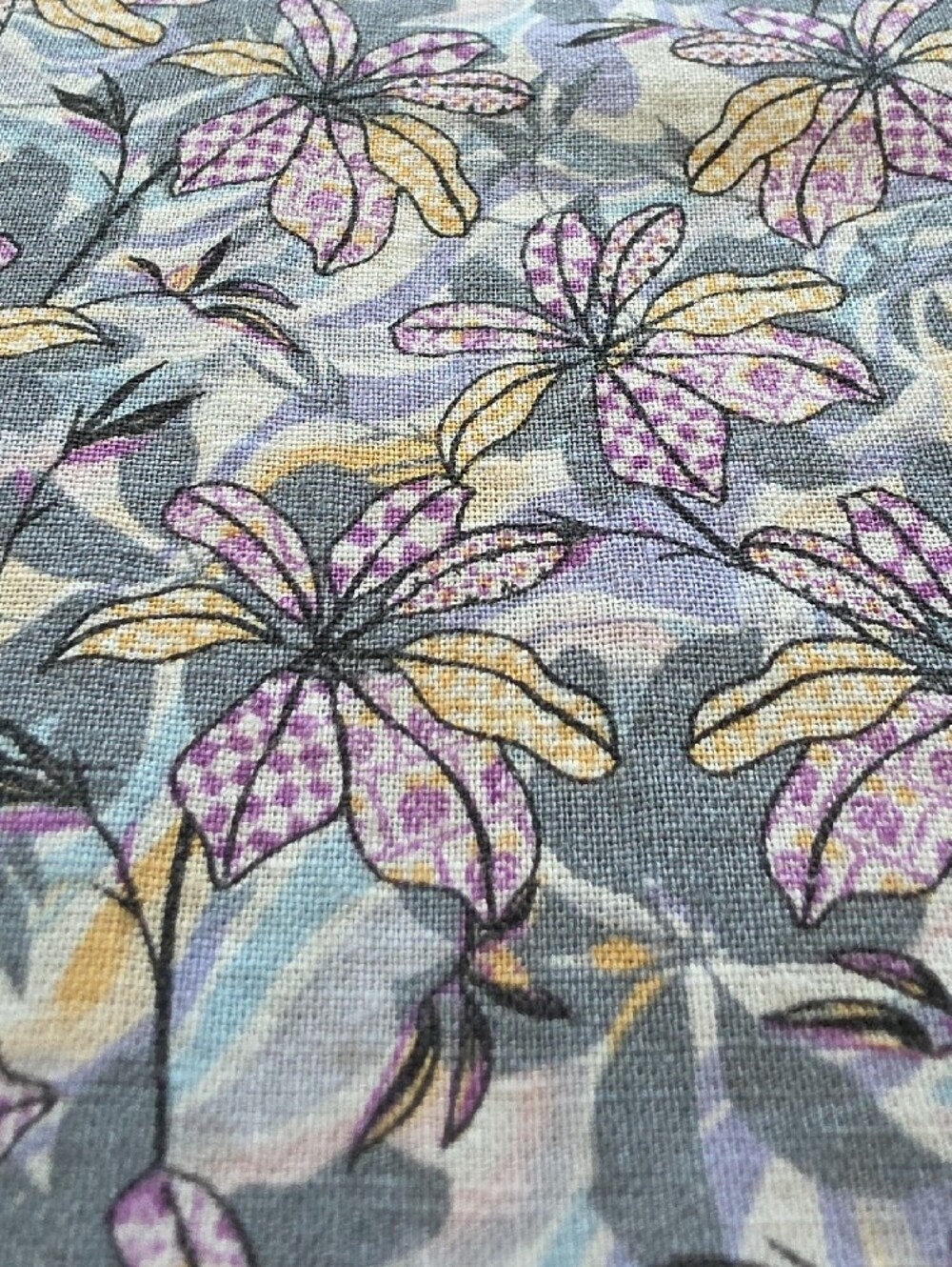 Robert Graham Mens Large Light Blue Floral Short Sleeve Button-Down Shirt - Picture 6 of 13